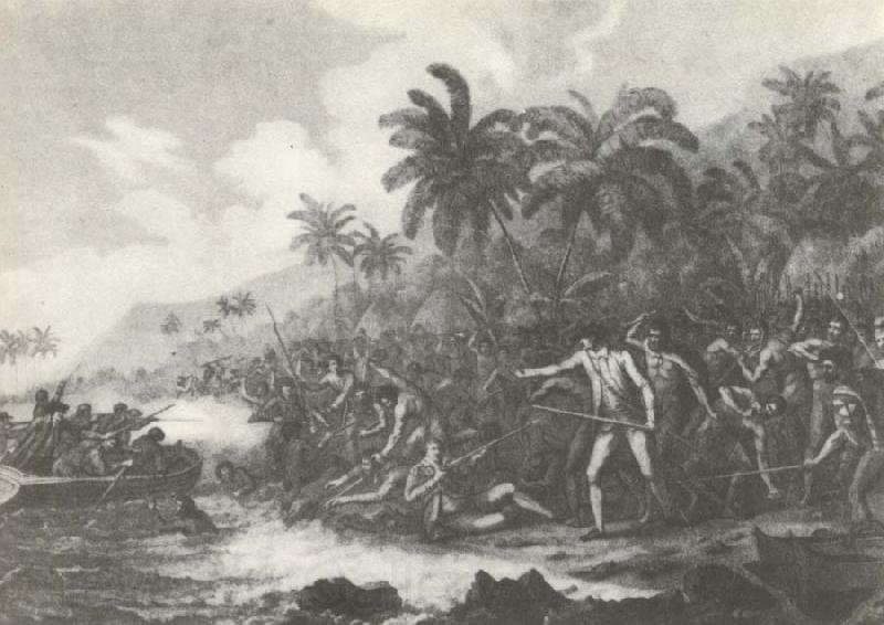 unknow artist Laga till dodades av hawaianer jag februari 1779 Norge oil painting art